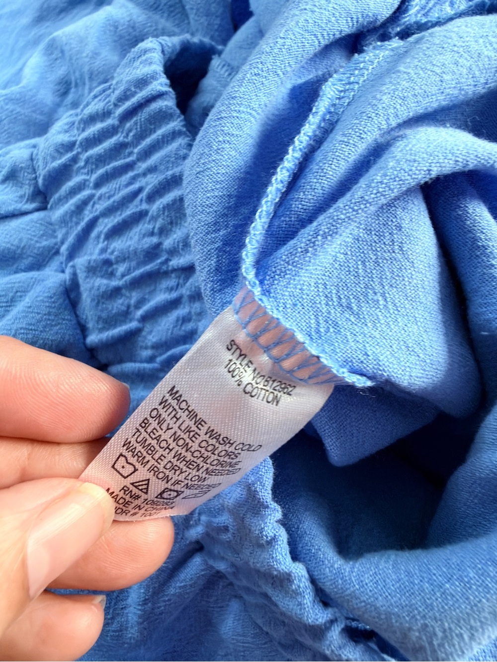 NWT 100% Cotton Ocean Drive Beach Euro Vacation Blue Wide Leg Pants size Large - Picture 6 of 6